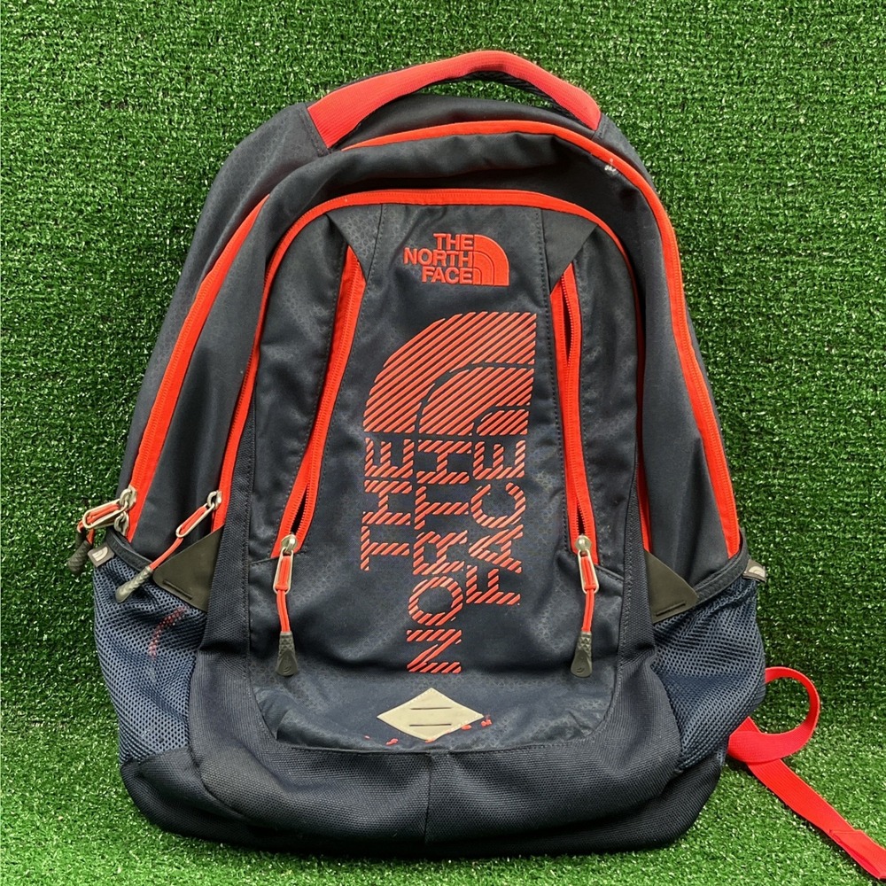 The North Face Blue And Pink Backpack With Padding For Laptop Large